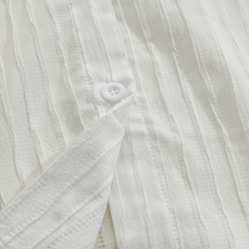 Chemise Homme Élégante à Rayures Style Décontracté Chic – Manches Longues et Col à Revers
