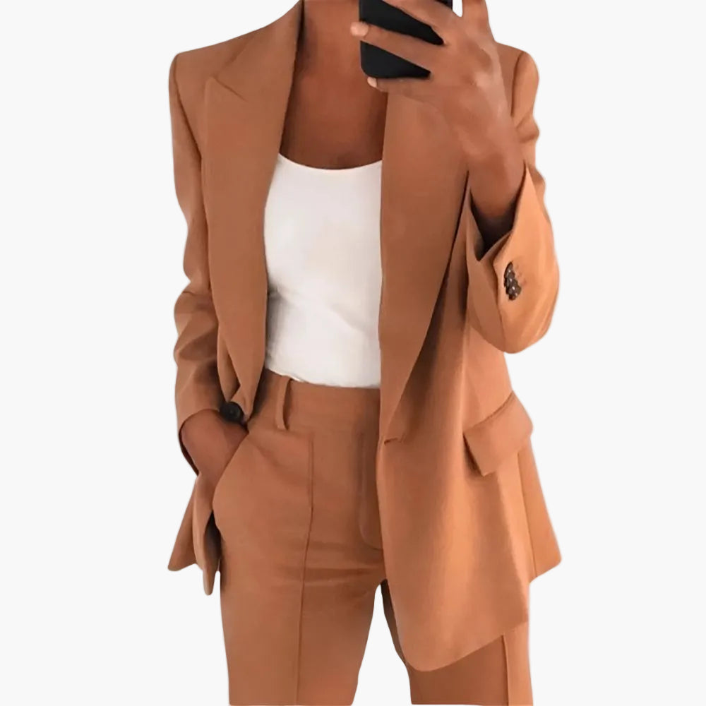 Tailleur Pantalon Femme Élégant Style Moderne pour Bureau et Occasions Spéciales