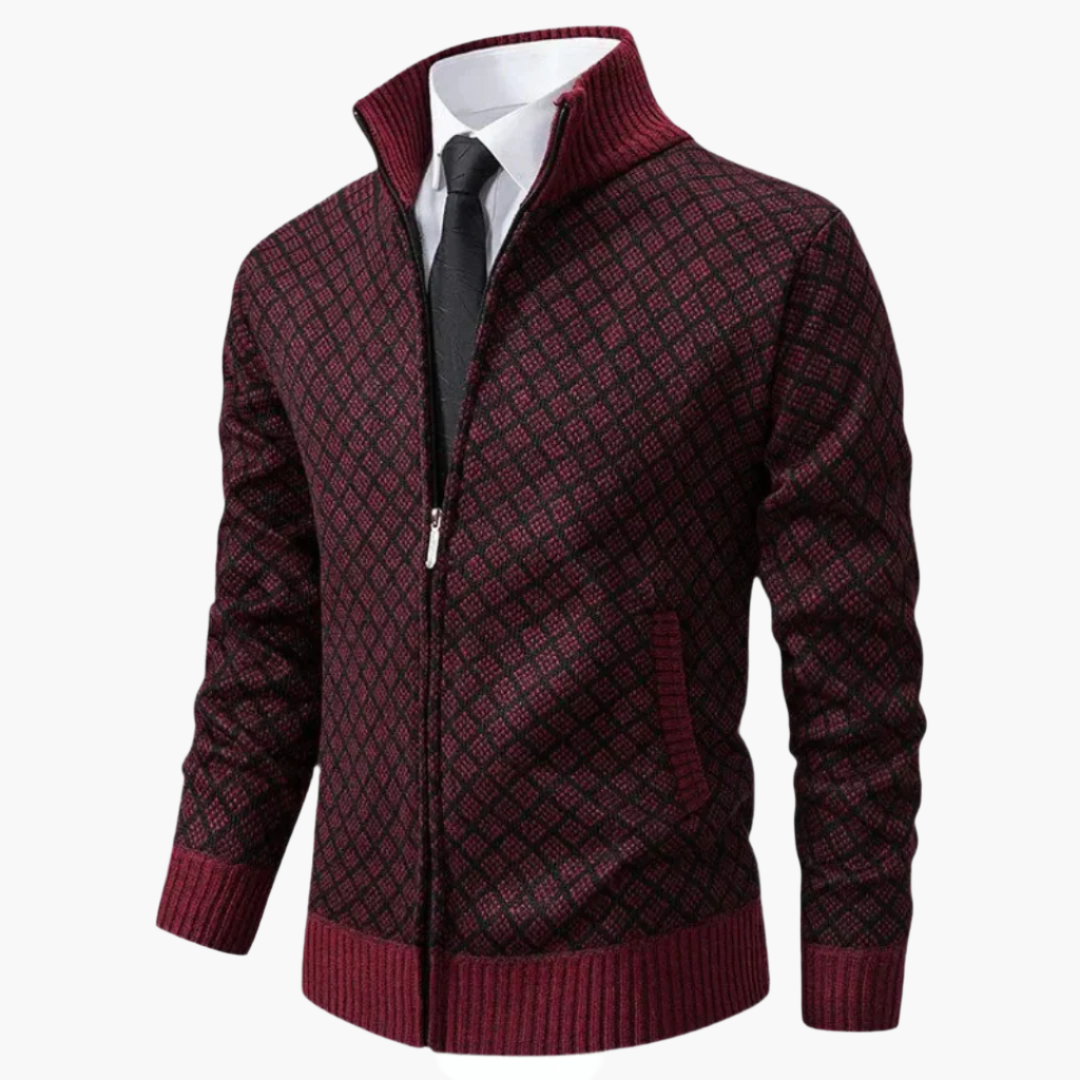 Chaqueta con cremallera elegante para hombre estilo negocios casual