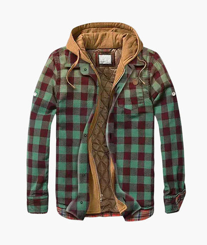 Herre overshirt i urban afslappet stil med tern til efterår og vinter