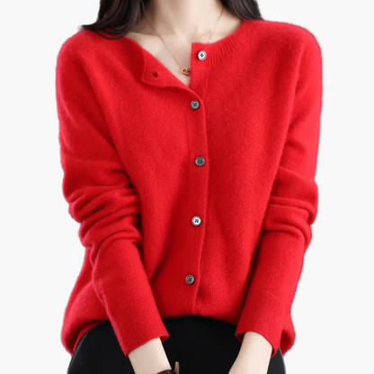 Cardigan Donna Elegante Taglio Classico Versatile per Uso Quotidiano e Ufficio
