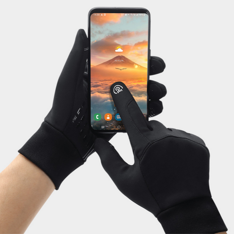 Warm unisex touchscreen gloves, windproof and non-slip, for winter