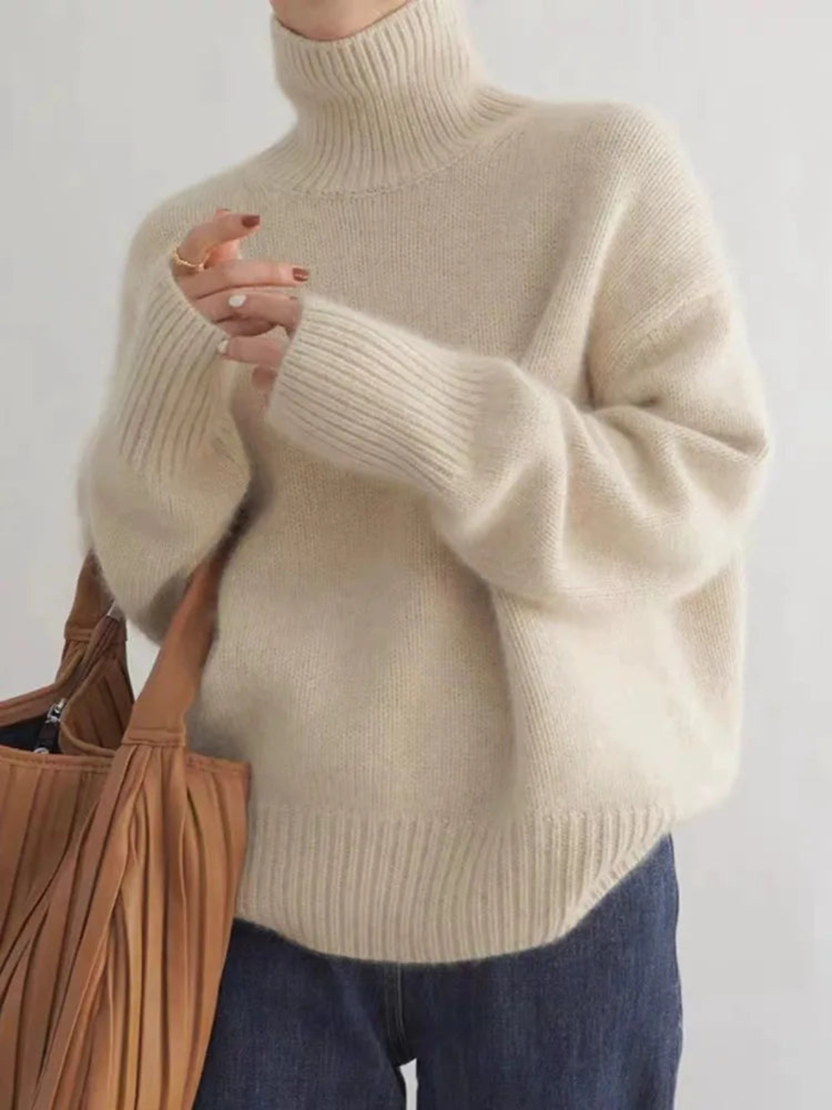 Loose turtleneck sweater Korean style for women – Chic and casual autumn/winter fashion