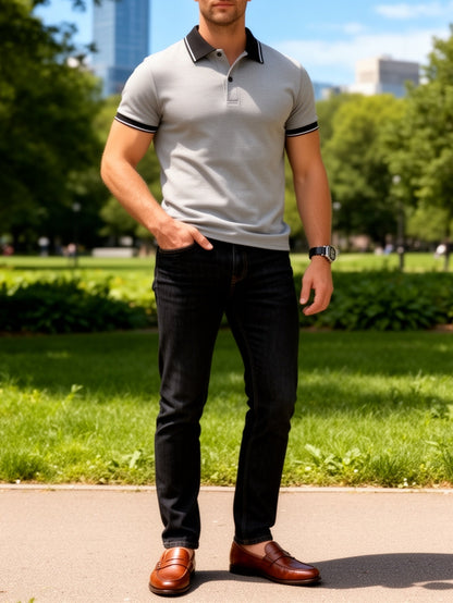Polo casual pour homme style urbain – Élégance décontractée pour sorties et loisirs