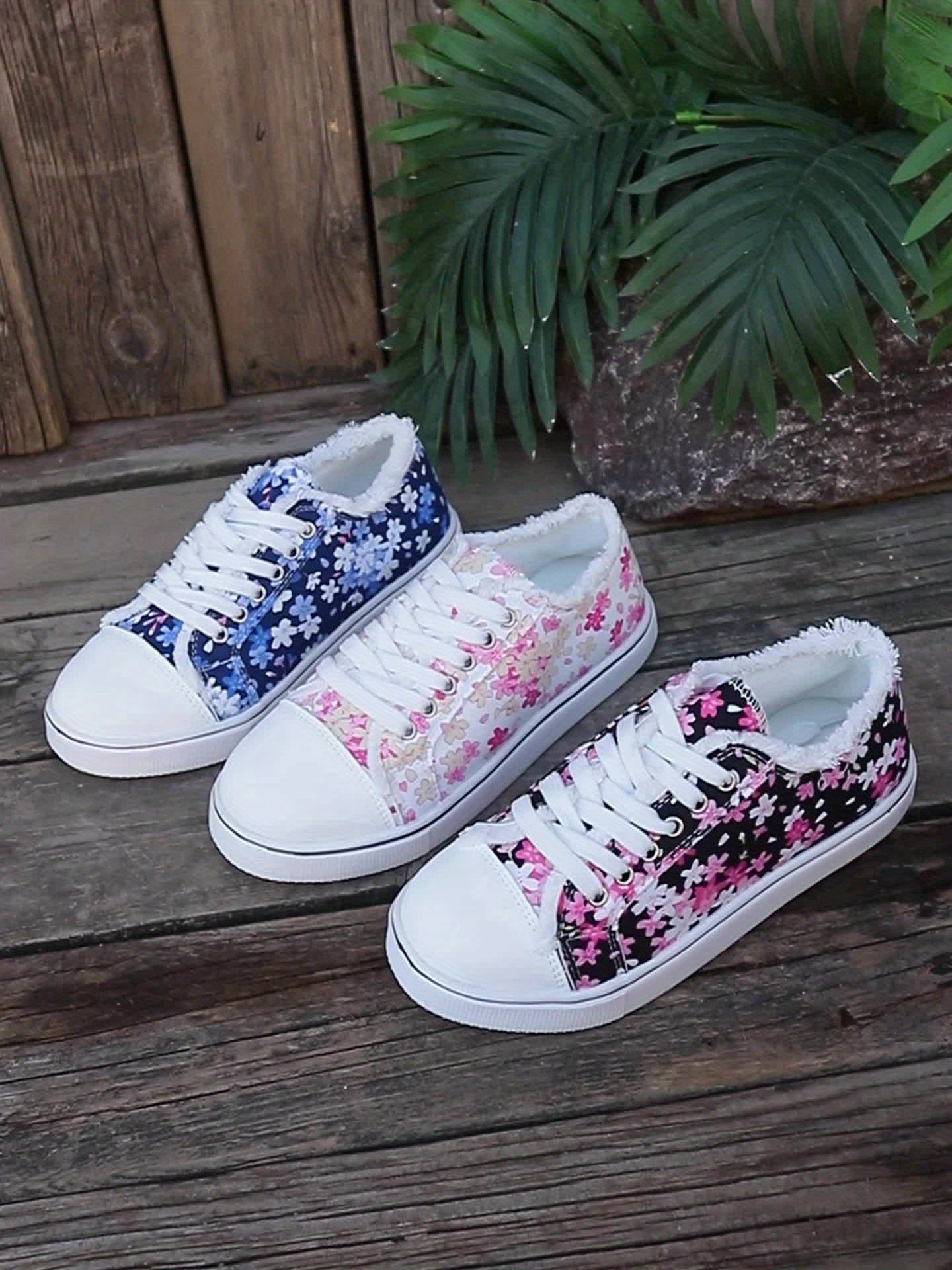 Baskets décontractées femme style floral tendance pour usage quotidien