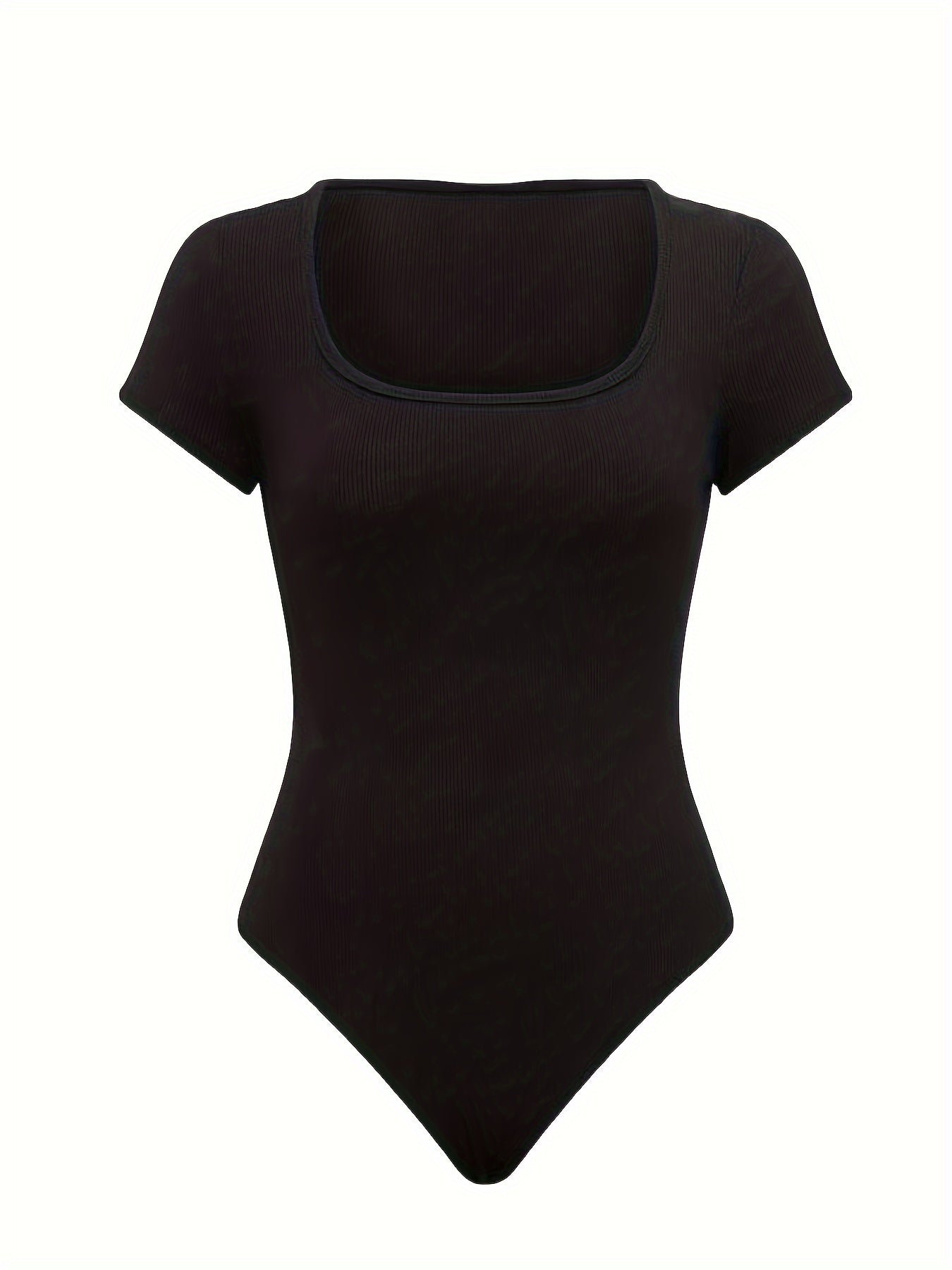 Ensemble Femme Body Col Carré et Pantalon Large Taille Haute Style Décontracté Printemps Été