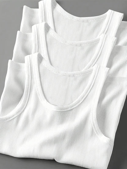 Débardeur côtelé homme style sport pour entraînement et superpositions quotidiennes