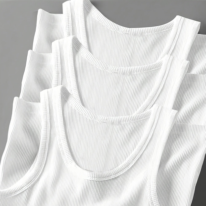 Débardeur côtelé homme style sport pour entraînement et superpositions quotidiennes