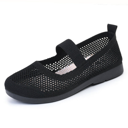 Damskie wygodne buty na pasku w stylu Mary Jane, oddychające, na co dzień