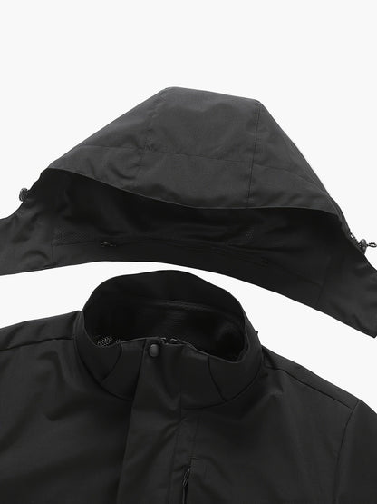3-i-1 softshelljakke for herre med hette i urban avslappet stil