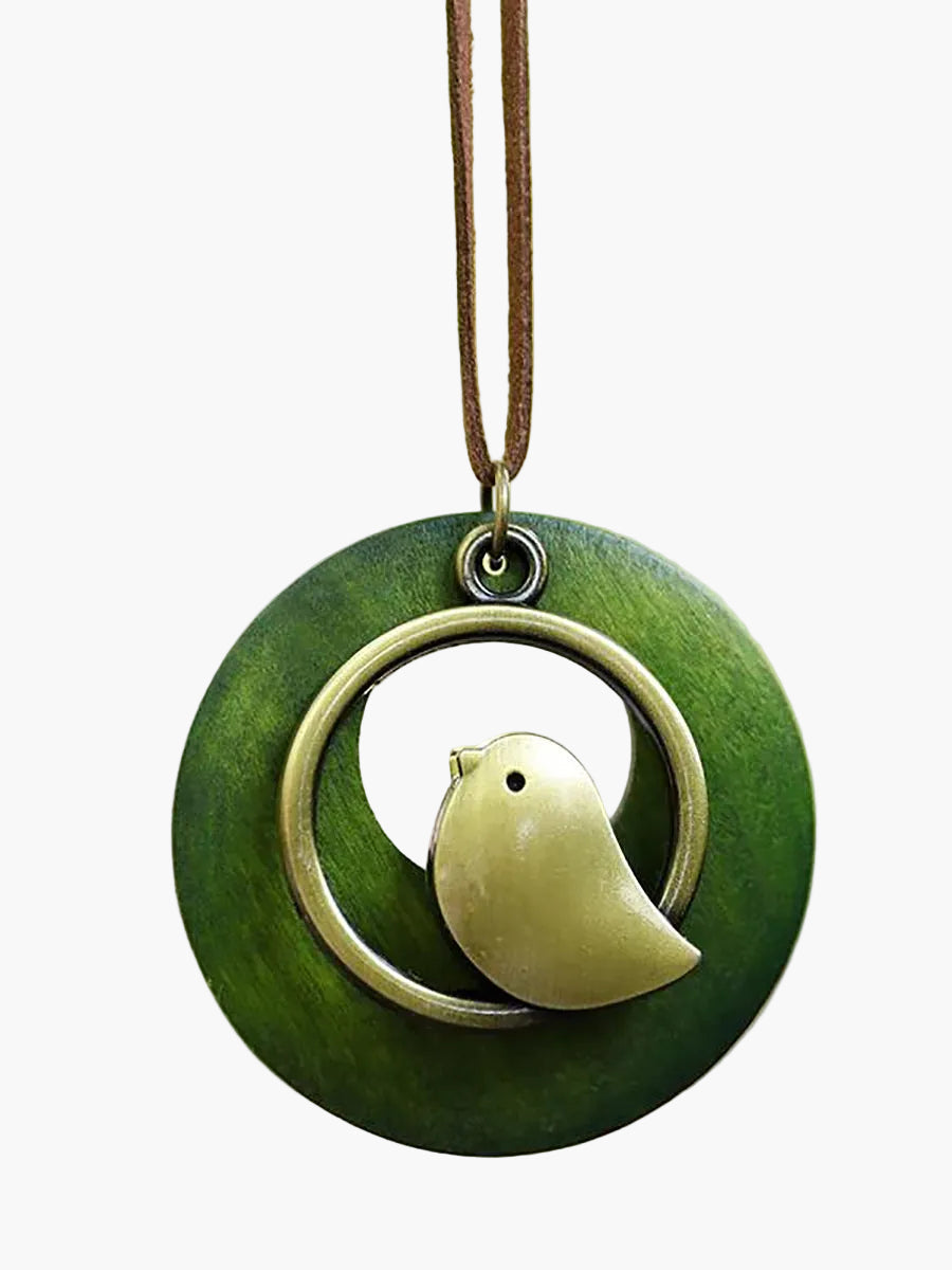Ronde Hanger Ketting Retro Stijl Uniseks voor Geschenk of Reis