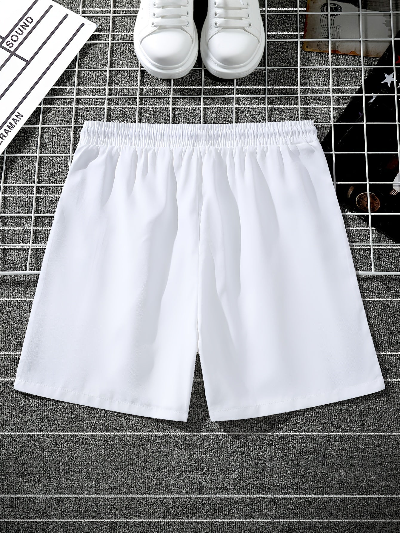 Heren shorts in stedelijke stijl met zijpanelen met grafisch patroon – Ideaal voor streetwear en vrije tijd