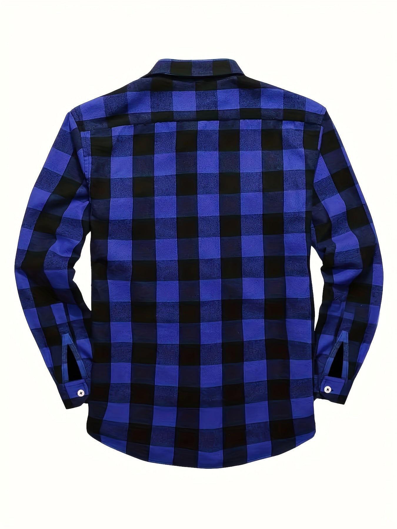 Chemise à Carreaux Homme Manches Longues à Col Classique et Poches Poitrine Couleurs Variées