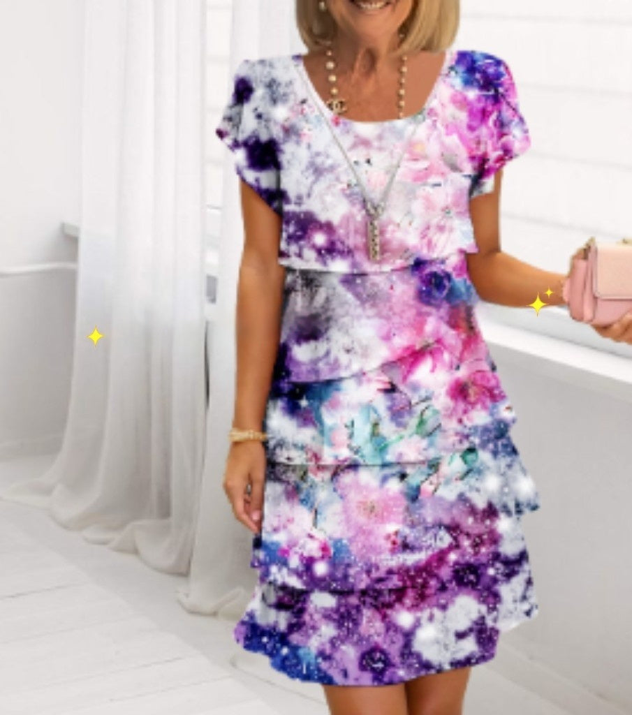 Robe Femme Élégante Style Patchwork Décontracté pour Sorties et Événements