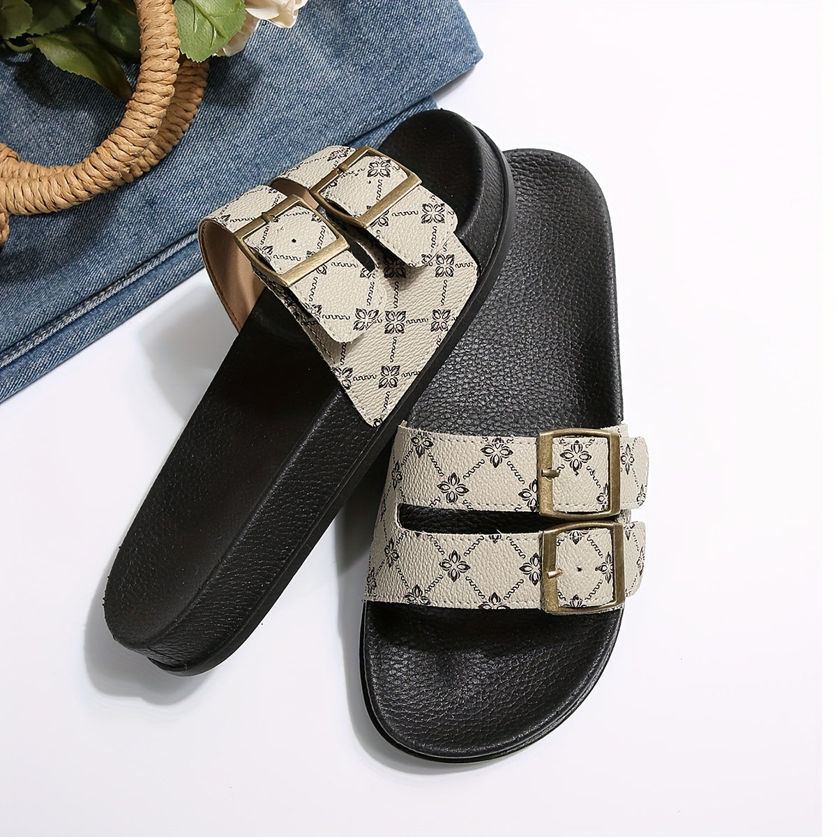 Sandales à double bride pour femme style urbain confort quotidien