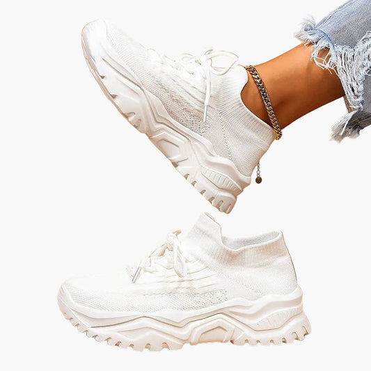 Trendy gå-sneakers til kvinder med tyk sål – Urban stil og daglig komfort