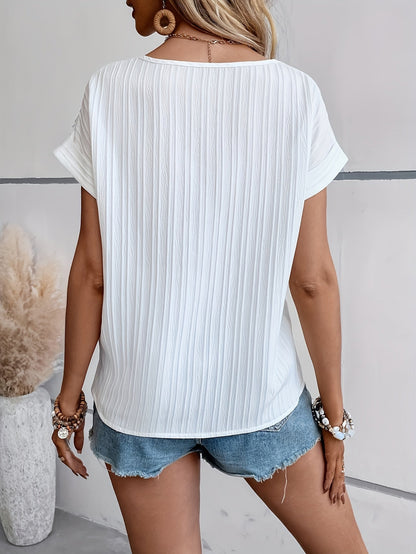 T-shirt à manches courtes style décontracté pour femme - idéal pour l'été