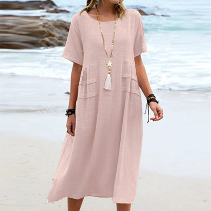 Robe d'été ample décontractée pour femme style bohème plage