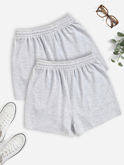 Short de sport décontracté pour femme avec taille élastique et cordon, idéal pour l'été et les loisirs