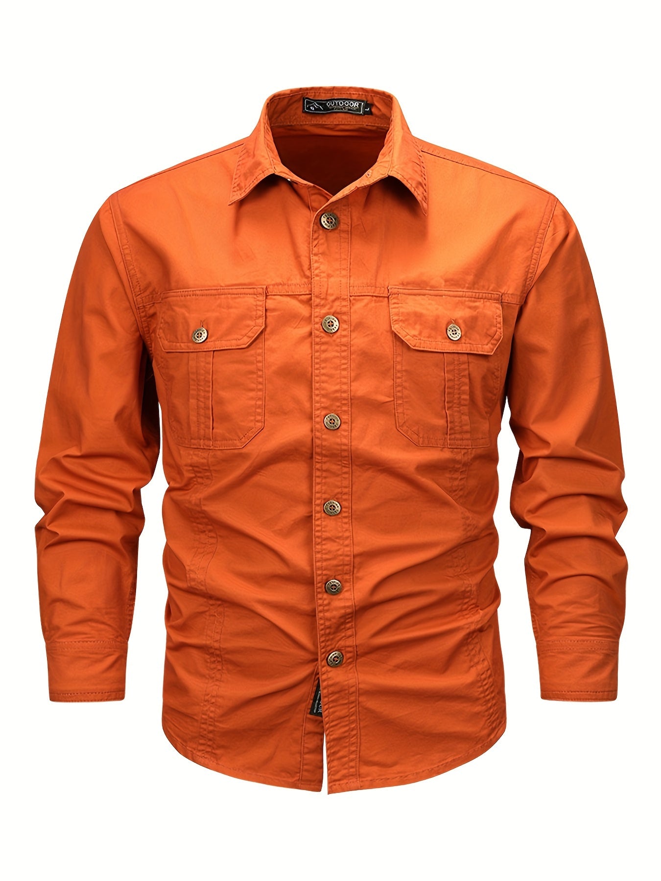 Camisa casual de manga larga para hombre estilo outdoor – Ideal para el fin de semana y el ocio
