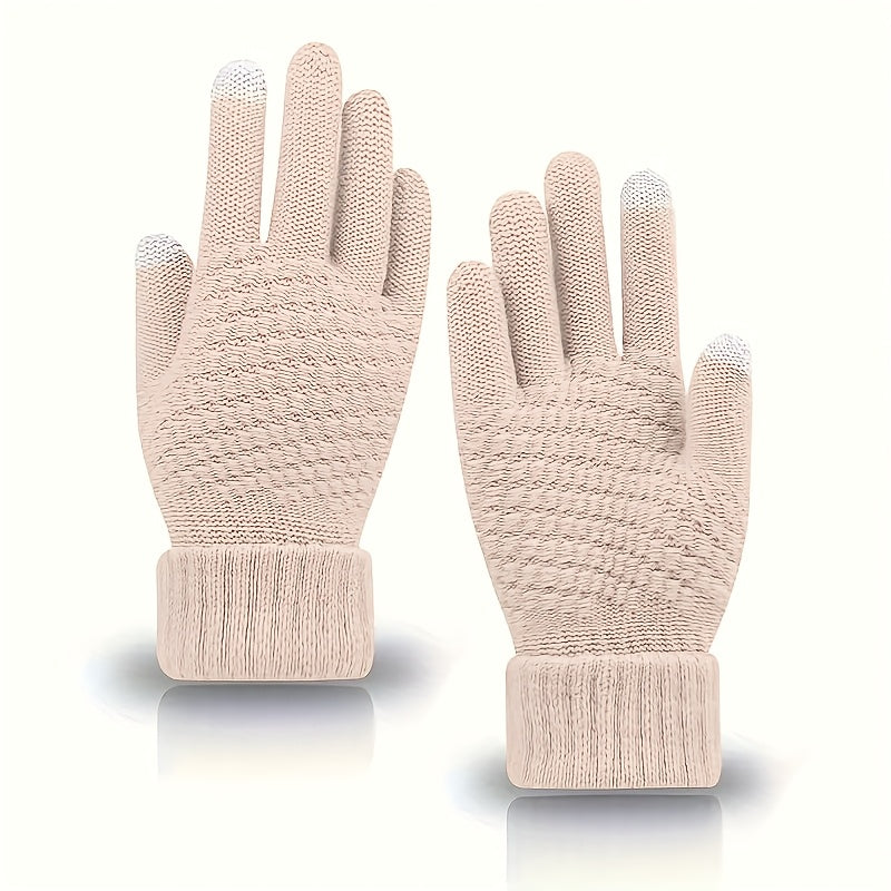 Gants tactiles tricotés pour écran d'hiver unisexe multicolores