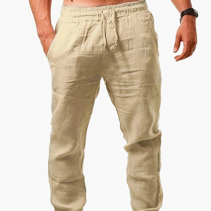 Pantalon décontracté homme style jogging à jambes droites pour l'été