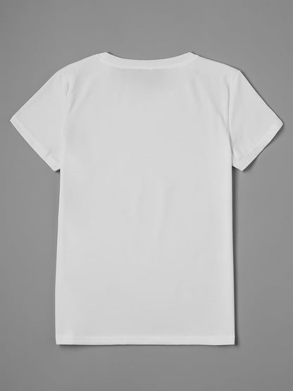 T-shirt Femme Style Décontracté à Imprimé Floral Artistique pour le Printemps et l'Été