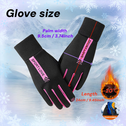 Gants chauds tactiles noirs et gris pour l'hiver, coupe-vent