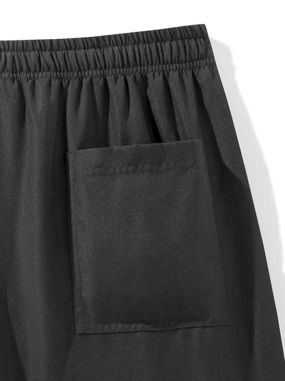 Short de sport homme multi-poches à fermeture éclair, style décontracté pour activités sportives et plein air