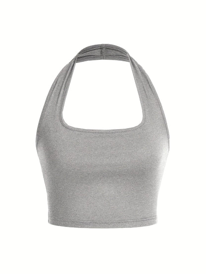 Dames top met open rug - Casual stijl met halternek voor de zomer