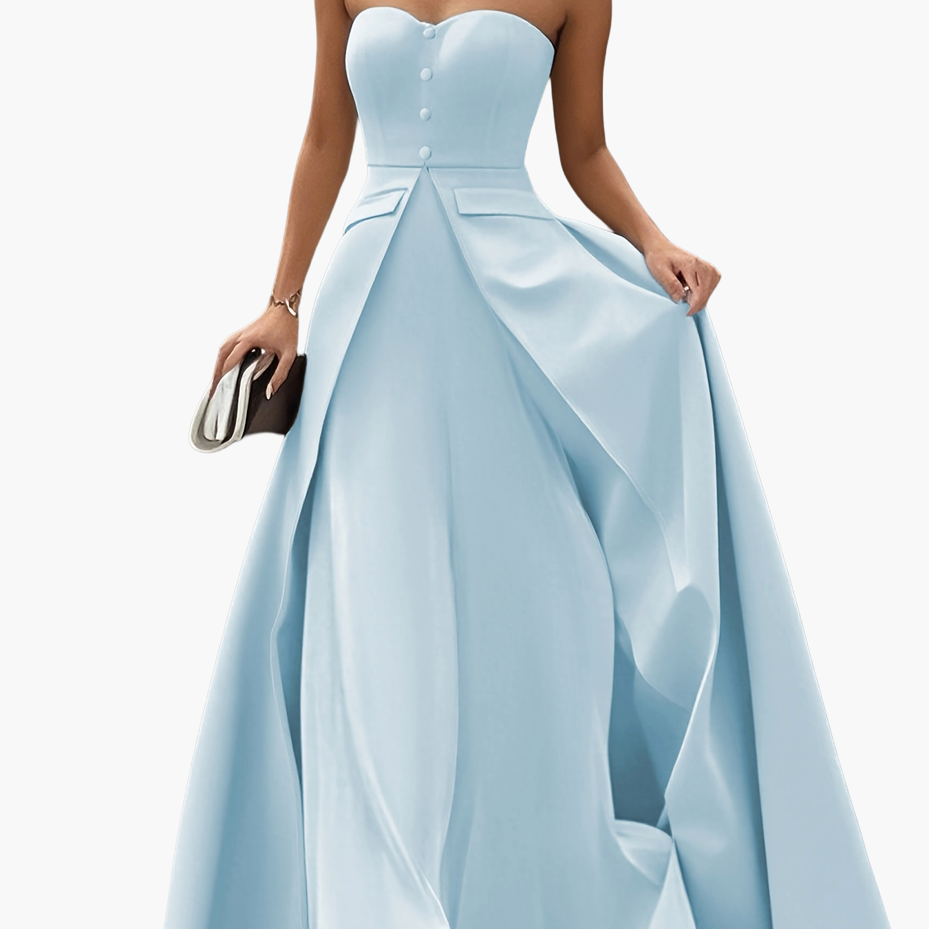 Abito da sera elegante donna bustier stile principessa per occasioni speciali