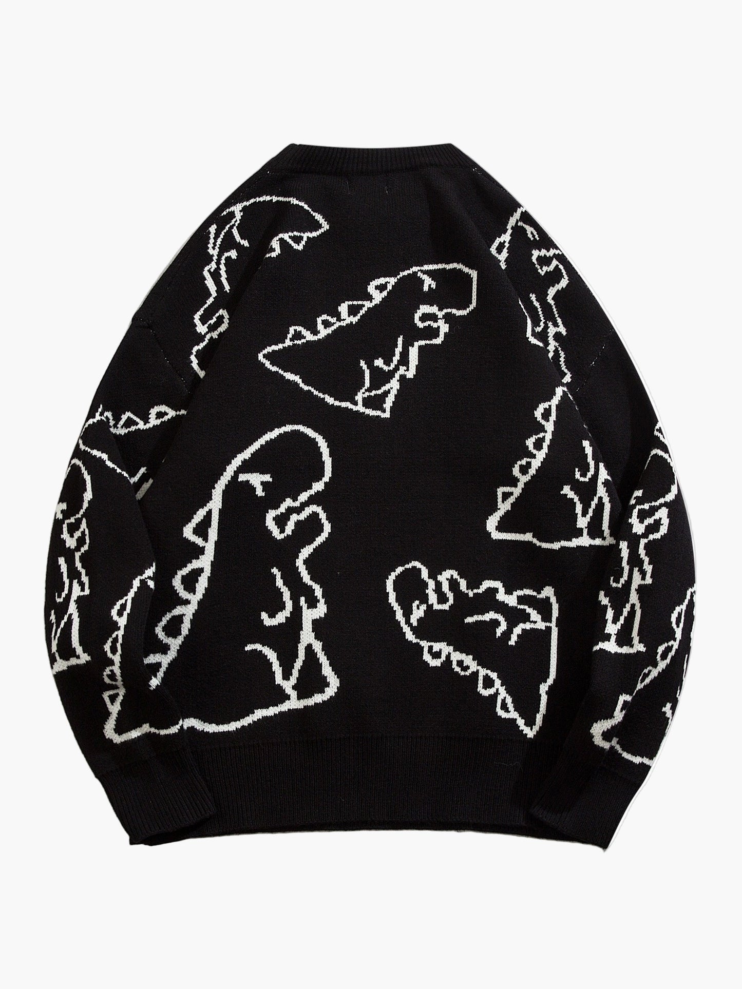 Sudadera casual con estampado de dinosaurio para adolescente masculino – estilo streetwear de moda