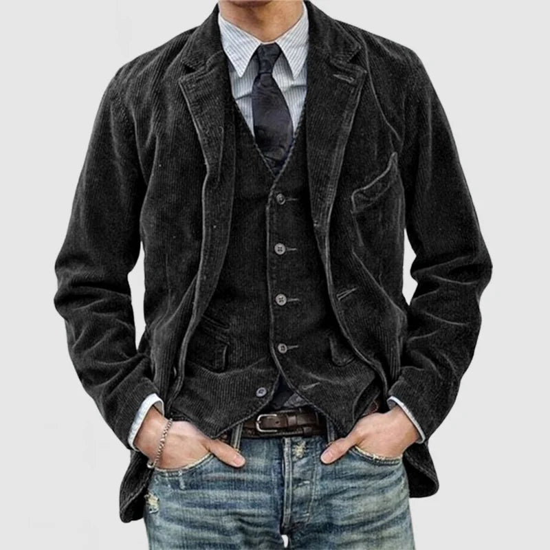 Albert – Veste en Velours Côtelé avec Gilet