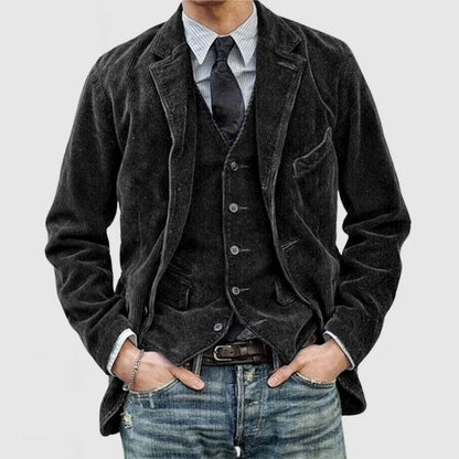 Albert – Veste en Velours Côtelé avec Gilet