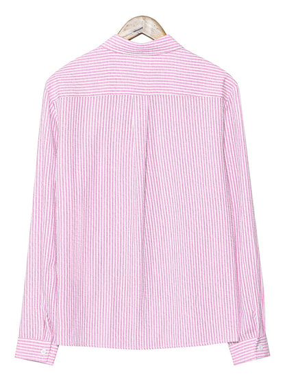 Chemise homme à rayures style décontracté pour la plage ou le bureau