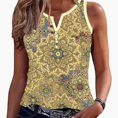 Top bohémien chic da donna, stile etnico, elegante e casual