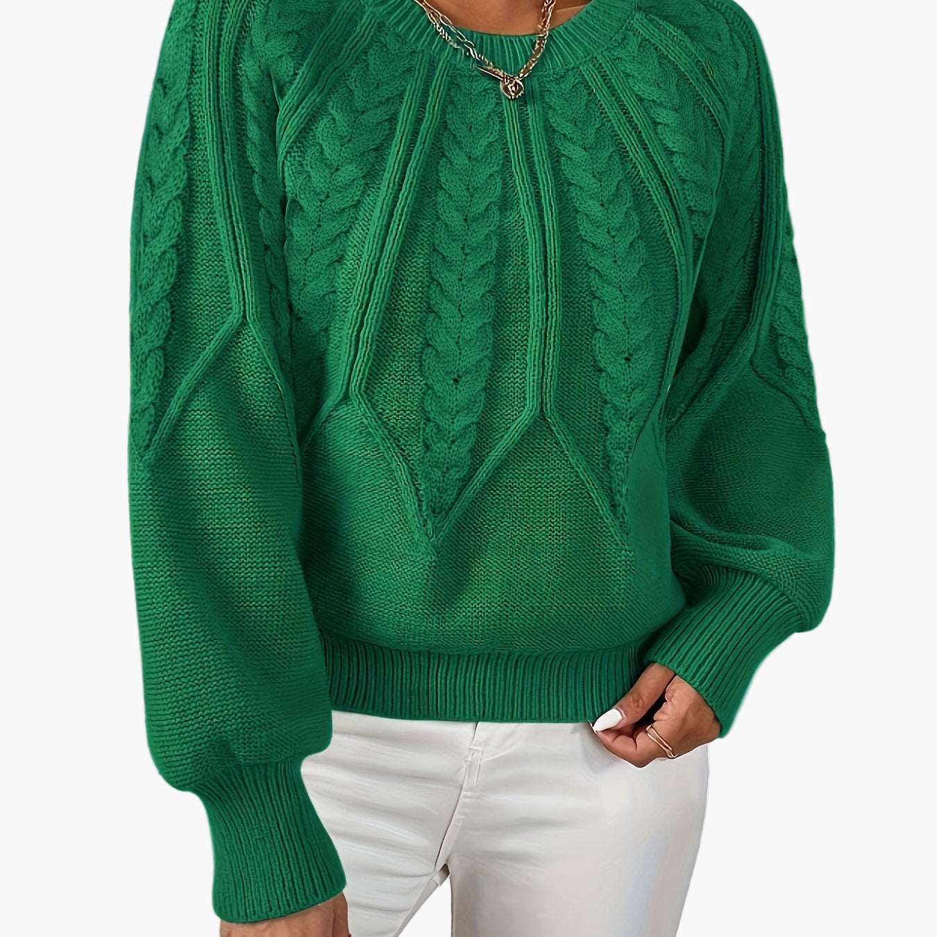 Pull Femme Style Décontracté Chic à Motif Torsadé pour Automne et Printemps
