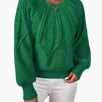 Pull Femme Style Décontracté Chic à Motif Torsadé pour Automne et Printemps