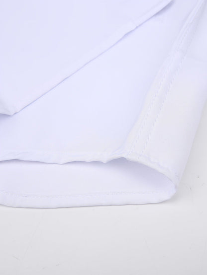 Chemise habillée homme blanche avec plastron plissé et boutons noirs