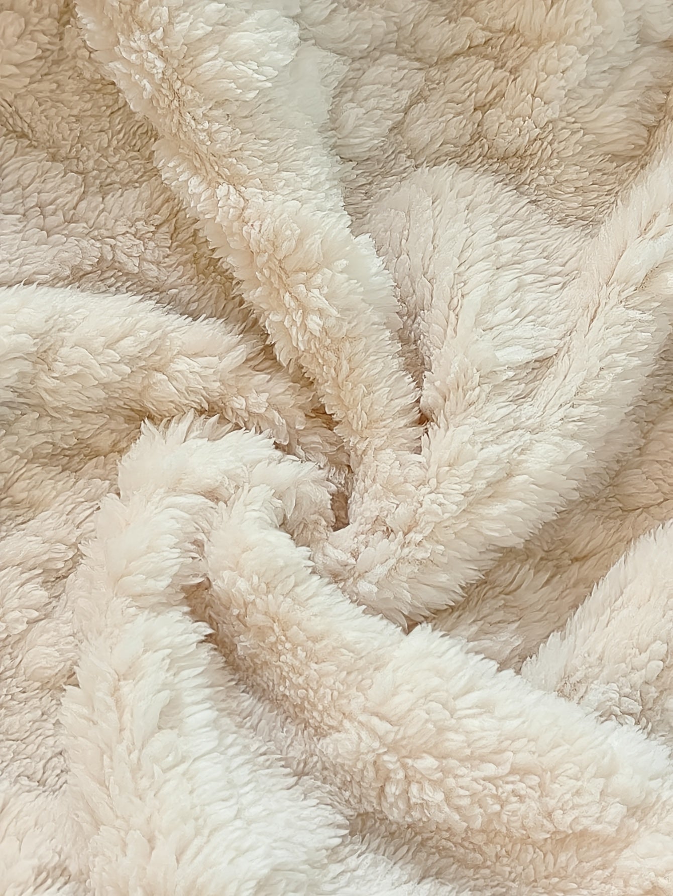 Gilet sans manches à capuche doux texture chevronné couleur crème