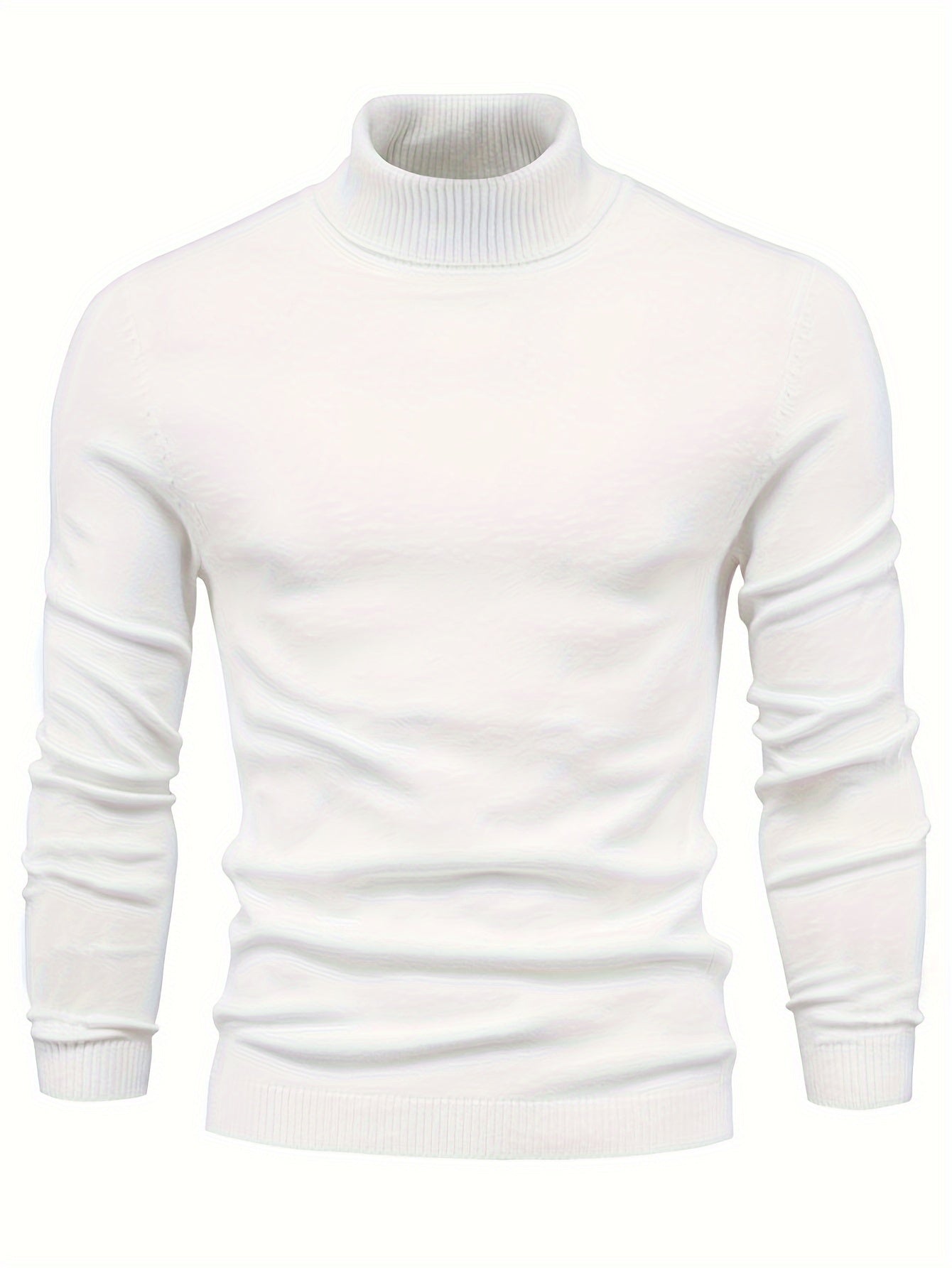 Men’s Classic Ribbed Turtleneck Pullover Sweater