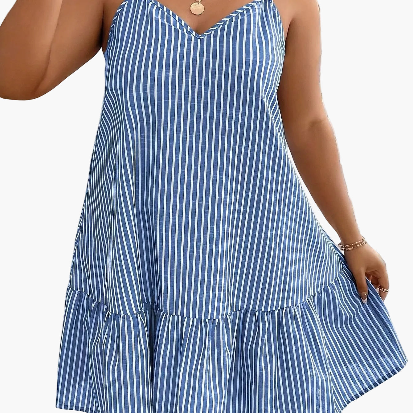 Casual striped women's dress, loose style, perfect for summer and relaxed outings