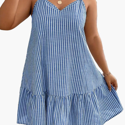 Casual striped women's dress, loose style, perfect for summer and relaxed outings