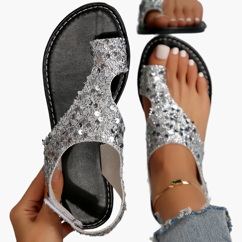 Sandales élégantes pour femme à bout séparé style décontracté d'été