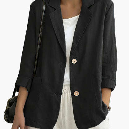 Veste blazer décontractée élégante pour femme à manches longues style urbain