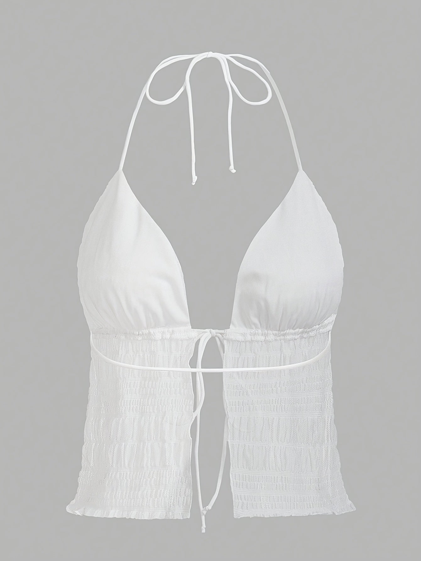 Top camisola mujer estilo halter chic para noche y playa