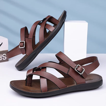 Sandales décontractées pour homme style gladiateur à boucle – Idéal pour la marche et les loisirs