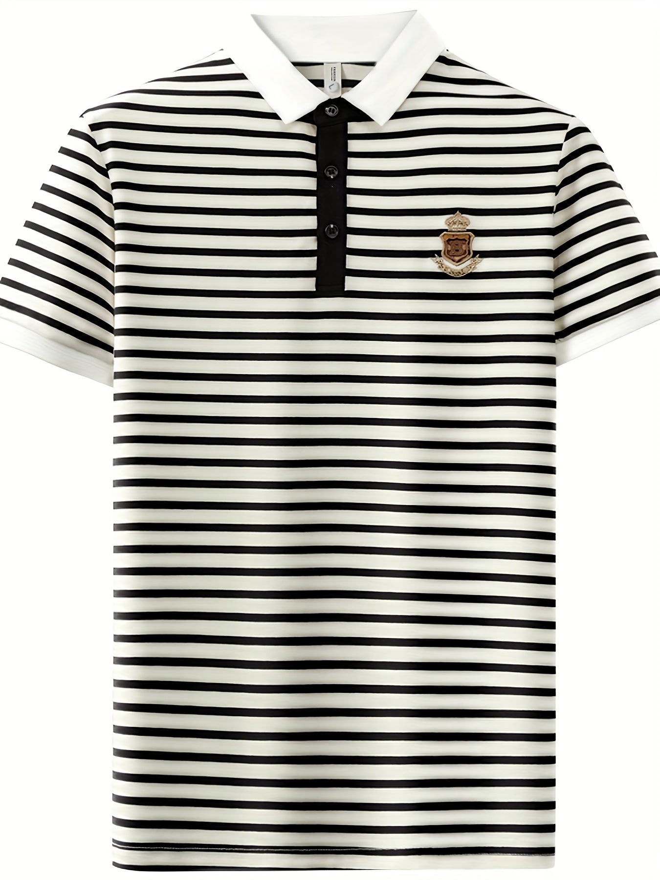 Polo homme élégant à rayures style chic et décontracté
