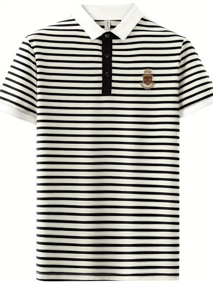 Polo homme élégant à rayures style chic et décontracté