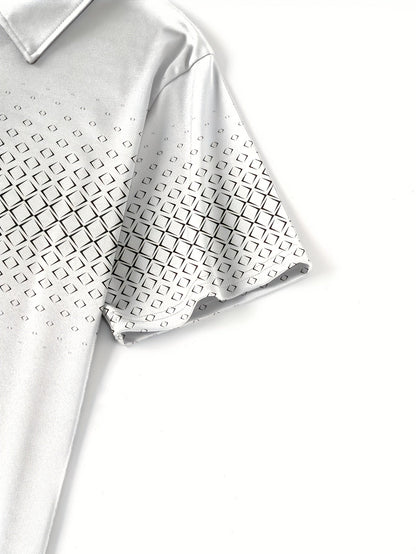 Polo Uomo Moda Casual con Motivo Geometrico per l'Estate